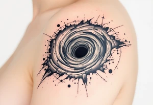 Human Civilisation is being sucked into a Black hole vortex tattoo idea