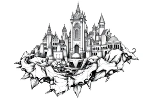 city of 
atlantis tattoo idea