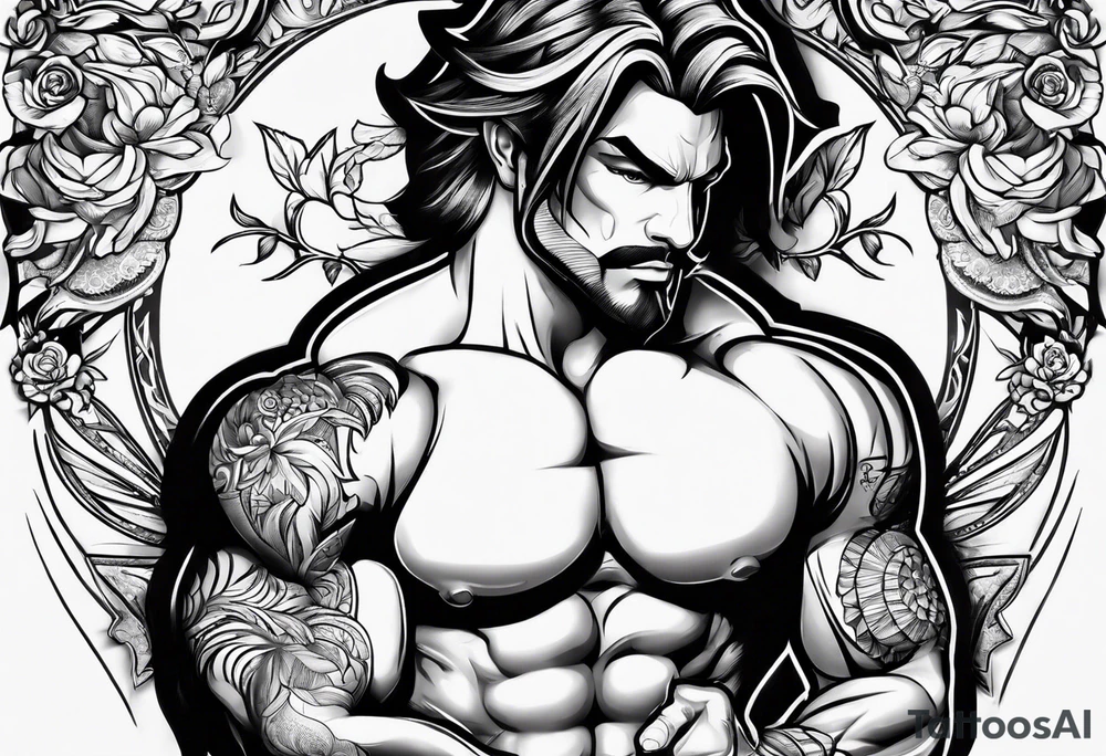 Handsome musculine tattoo idea