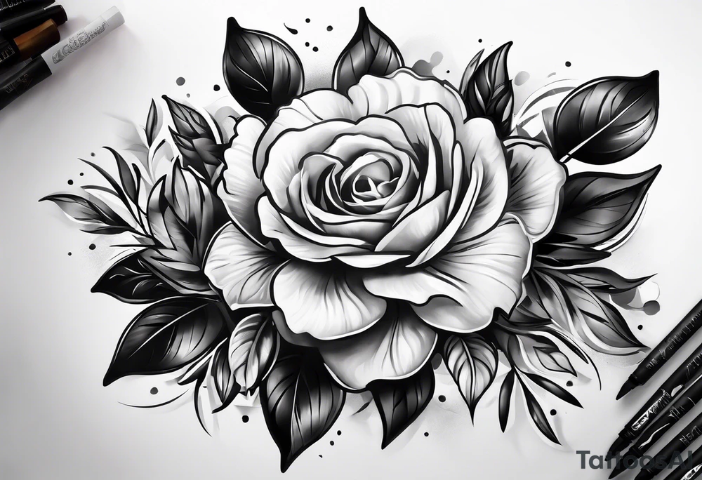 Тату рукав в стиле чикано, девушка с розами tattoo idea