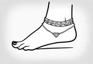 feminine ankle bracelet tattoo tattoo idea