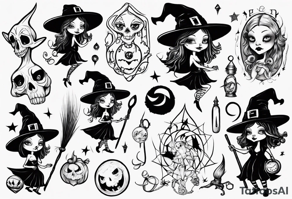 witch tattoo idea