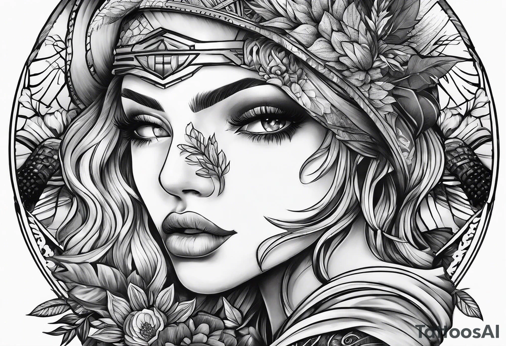Nature and bullets tattoo idea