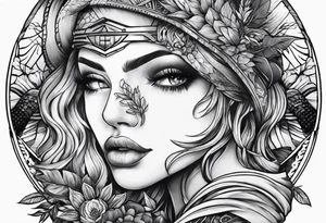 Nature and bullets tattoo idea