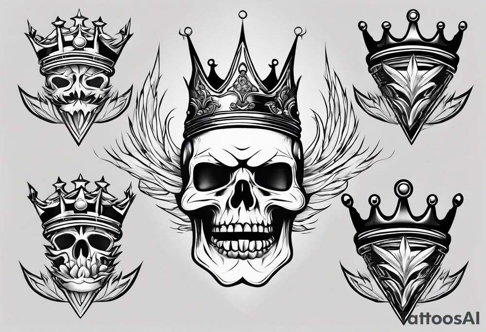 A pointy evil crown tattoo idea
