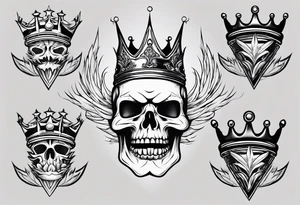 A pointy evil crown tattoo idea