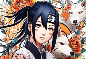 Hinata and hanabi from Naruto tattoo idea