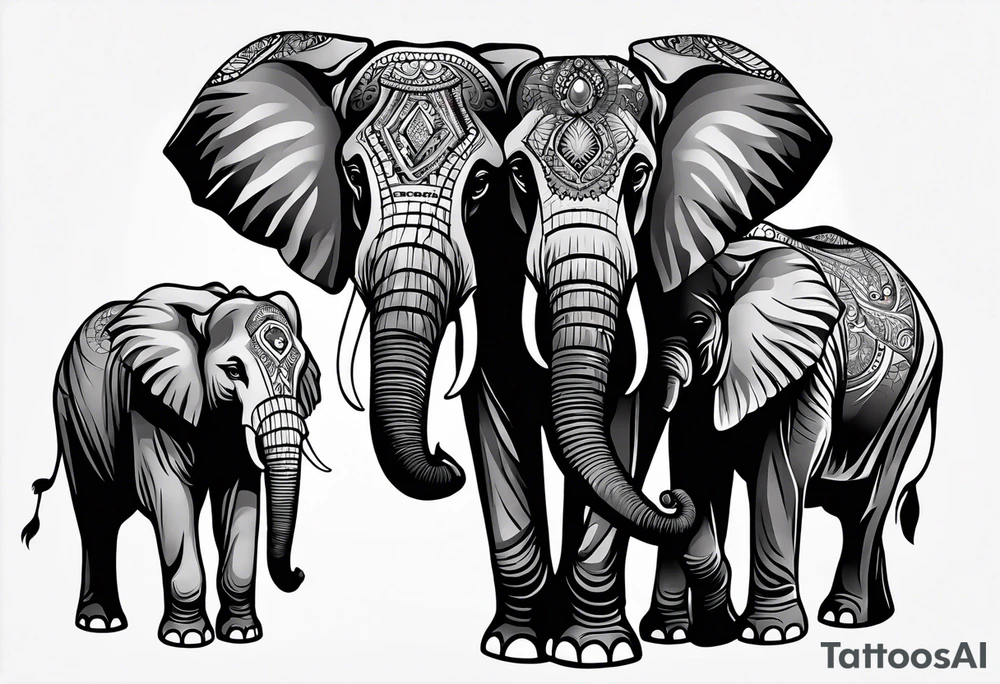 Elephant Family tattoo idea