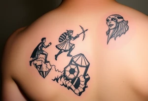 Percy Jackson and Annabeth Chase falling into Tartarus tattoo idea