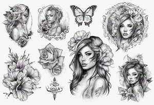 an idea for a tatoo of my daughter , her name is teah tattoo idea