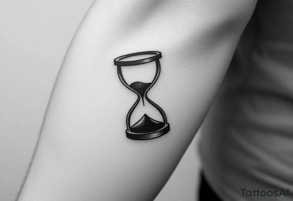 live with what you have and enjoy it to the fullest, hourglass tattoo idea