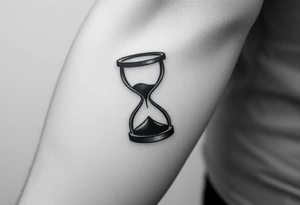 live with what you have and enjoy it to the fullest, hourglass tattoo idea