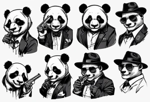 gangster panda evil
smoking with a gun tattoo idea