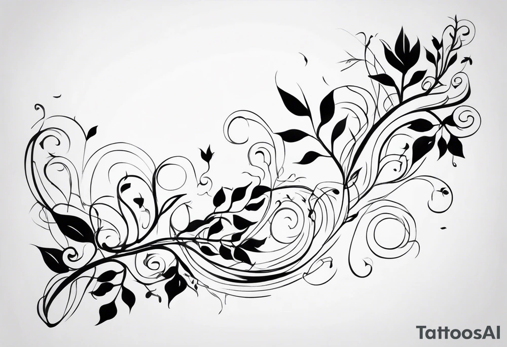 vine to wrap around arm tattoo idea
