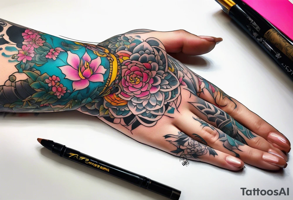 cyberpunk 2077, hand tattoo, tattoo idea