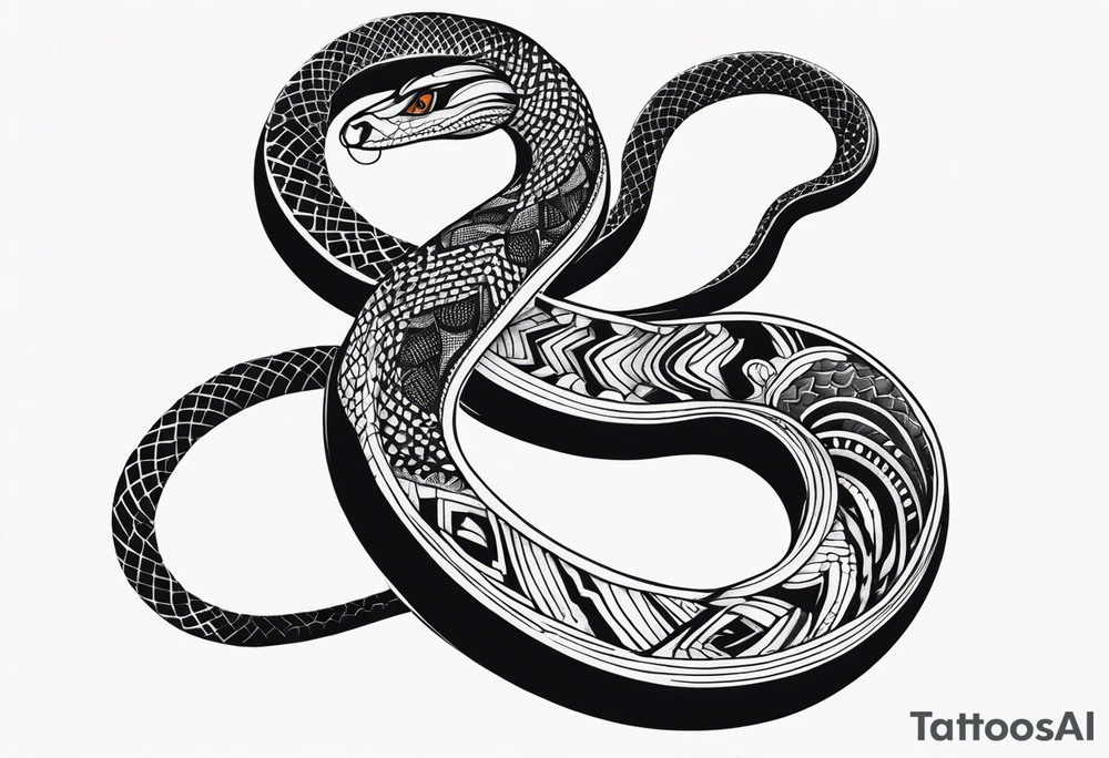 Black snake tattoo idea