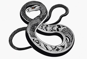Black snake tattoo idea