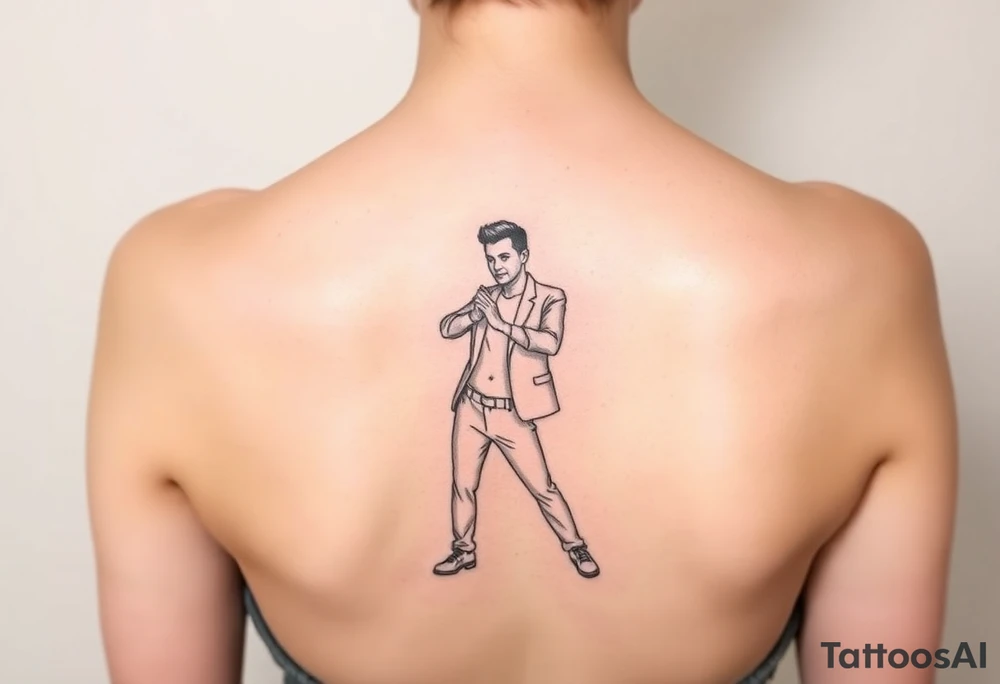 Rick Astley Never Gonna Give You Up Dance Pose tattoo idea