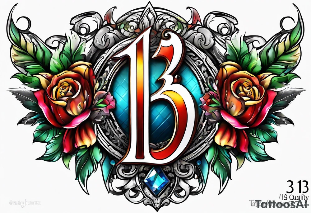 number "13" tattoo idea