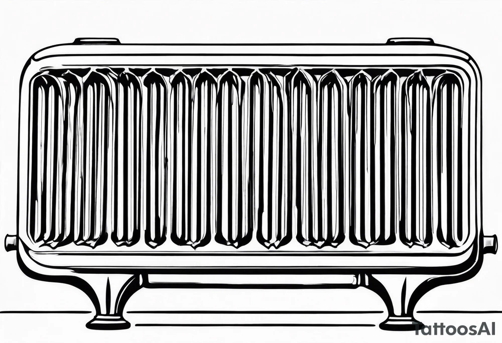 heating cast iron radiator tattoo idea