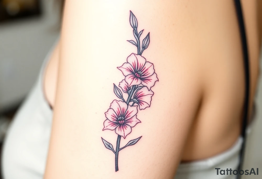 Quotes, paintbrushes, Gladiolus tattoo idea