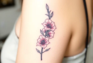 Quotes, paintbrushes, Gladiolus tattoo idea