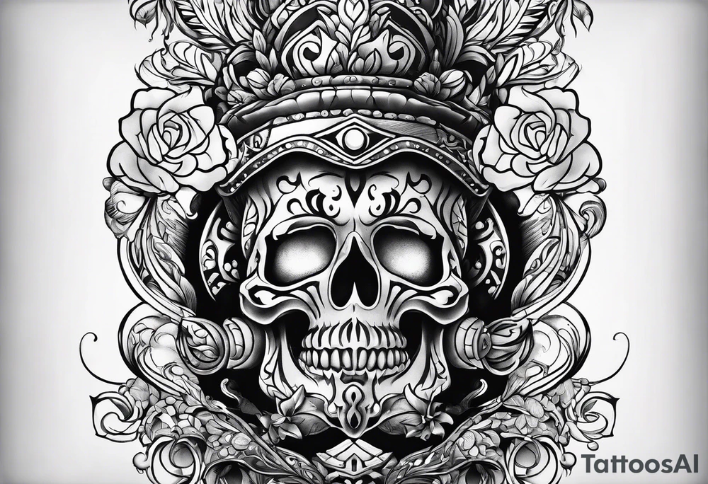 Torch and water tattoo idea