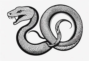 cut snake tattoo idea