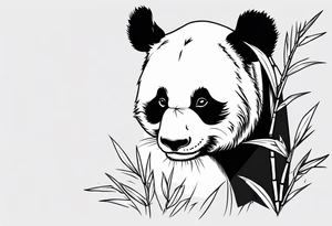 Panda & Bamboo tattoo idea