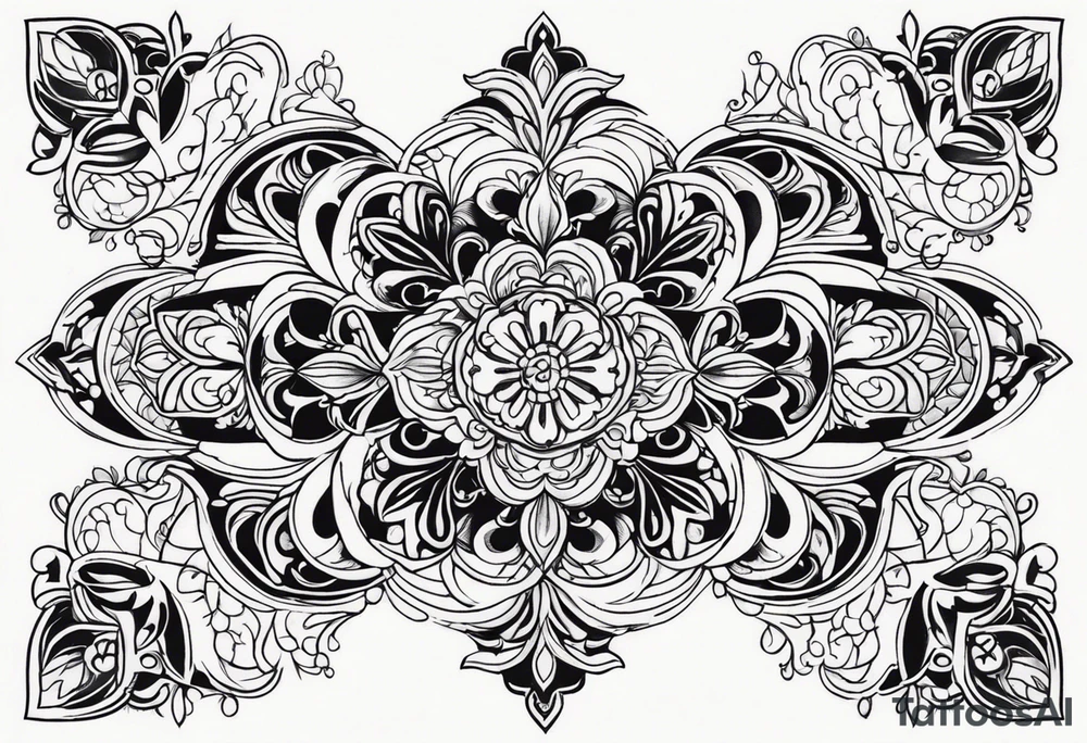 Ornamental back tattoo tattoo idea