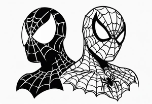 Couple tattoo with Venom and Spider-man tattoo idea