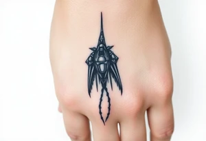 Enoch flotating up to a space ship to meet the Neflem tattoo idea