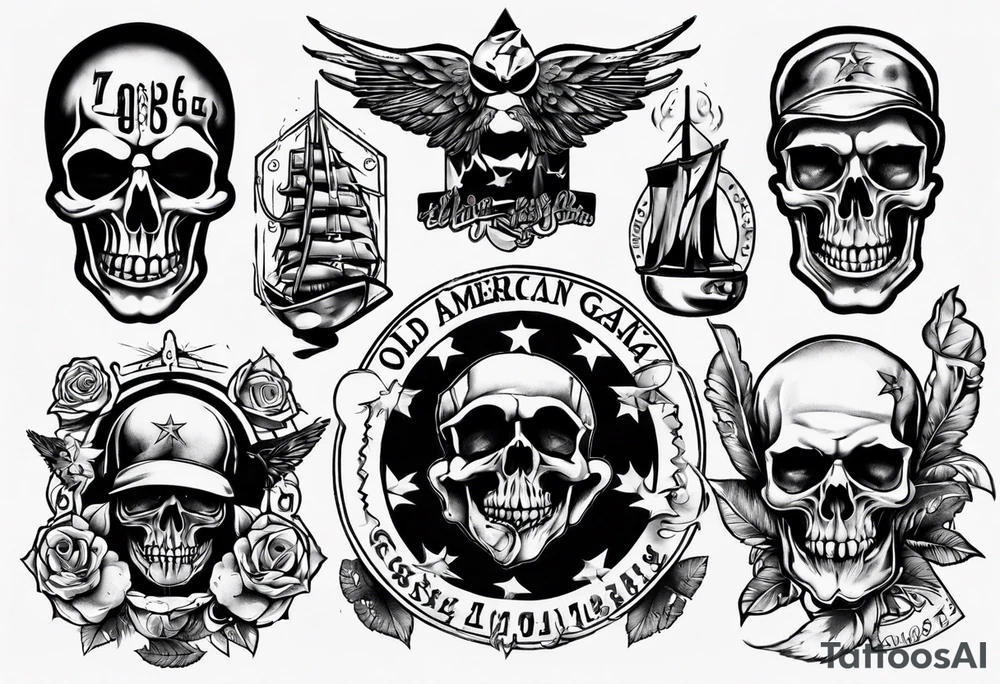 old american gangsta tattoo idea