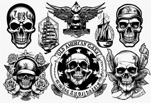 old american gangsta tattoo idea
