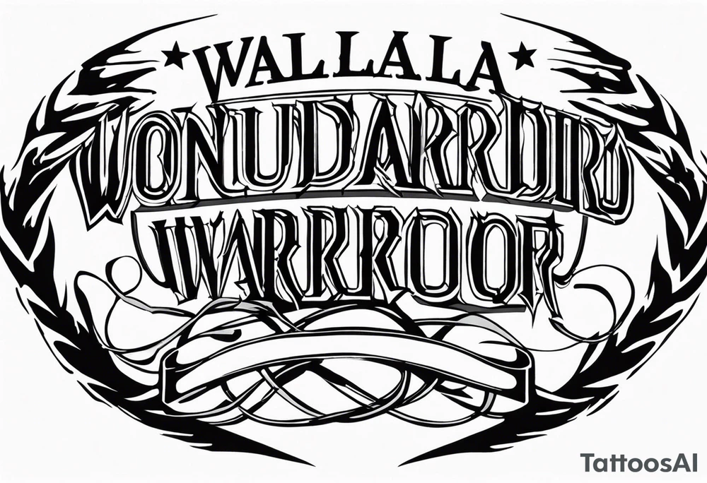 Wounded warrior valhalla barb wire tattoo idea