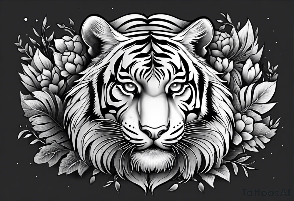 tiger sleeping tattoo idea
