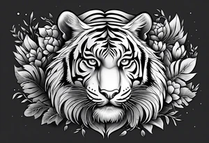 tiger sleeping tattoo idea