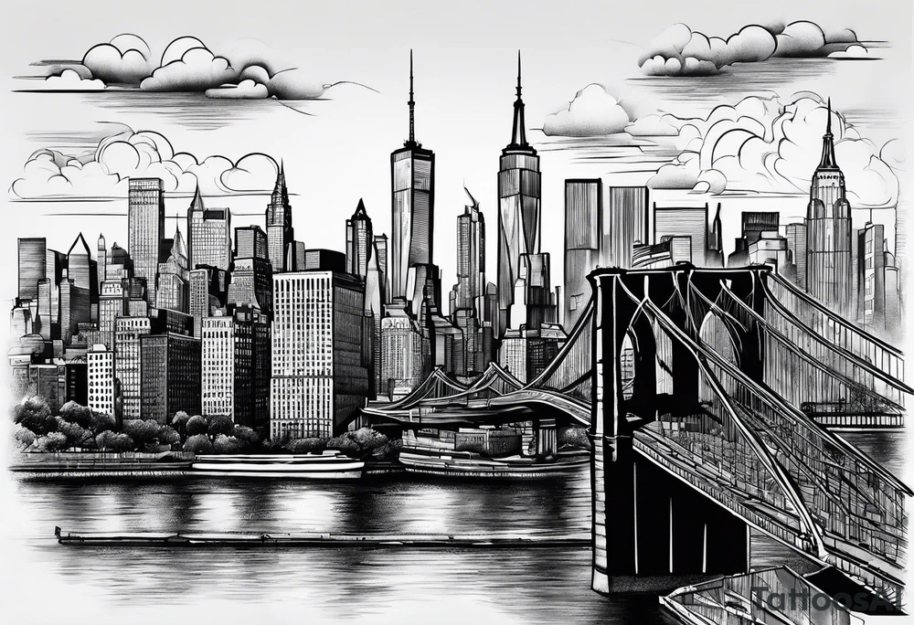 Brooklyn skyline tattoo idea