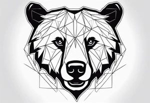 Bear face tattoo idea