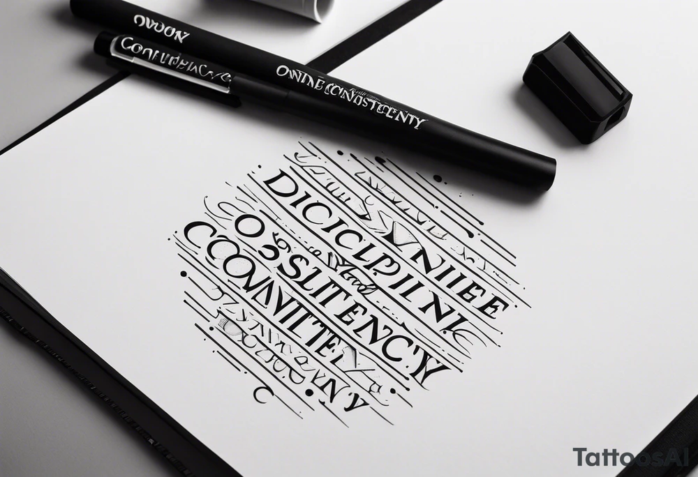 discipline and consistency tattoo idea