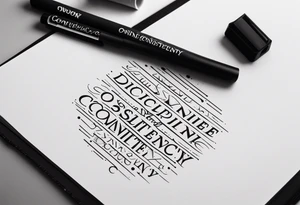 discipline and consistency tattoo idea