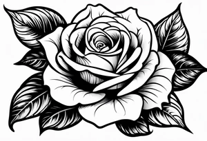 Romantic rose tattoo idea