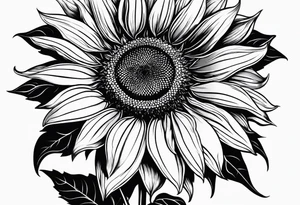 a sunflower tattoo idea