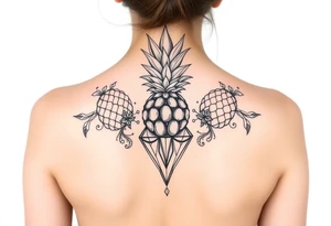 pineapple crowns diamonds vagina anus tattoo idea