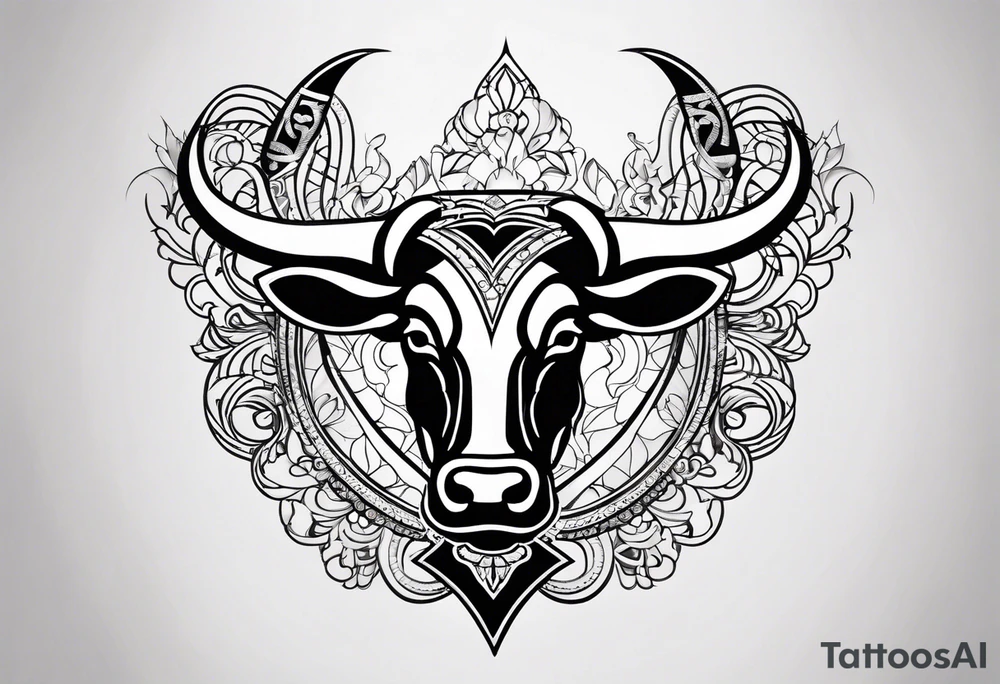 Taurus symbol, Aquarius symbol, Libra symbol, combination, family, ♉♒♎ tattoo idea
