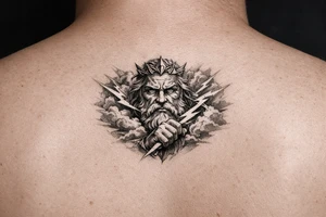 zeus,flashes,clouds. tattoo idea