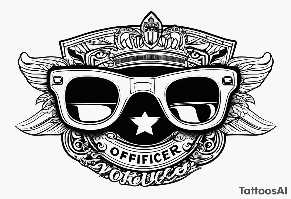 Officer Sunglasses tattoo idea