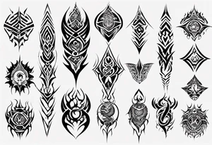 Dragon scale symmetrical tattoo idea