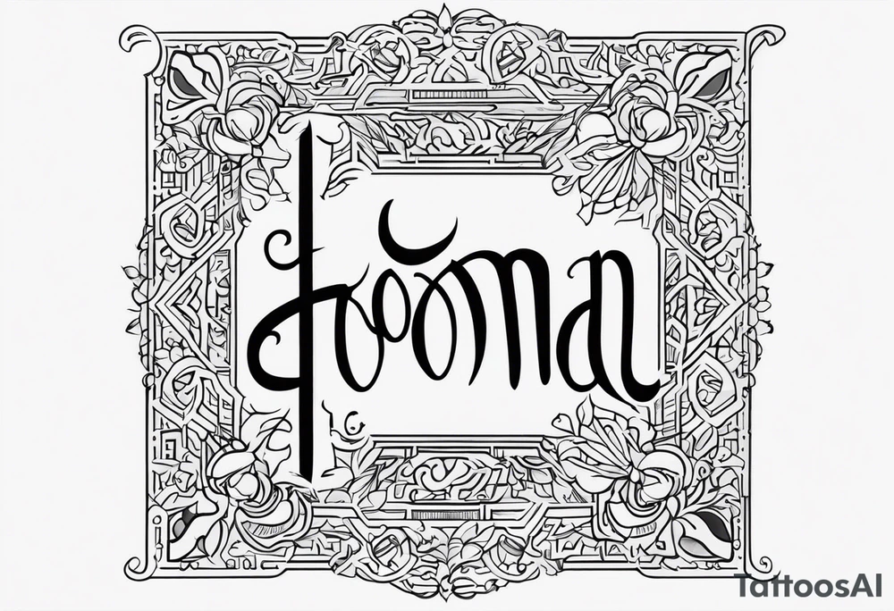 The name Hooman in farsi or tattoo idea