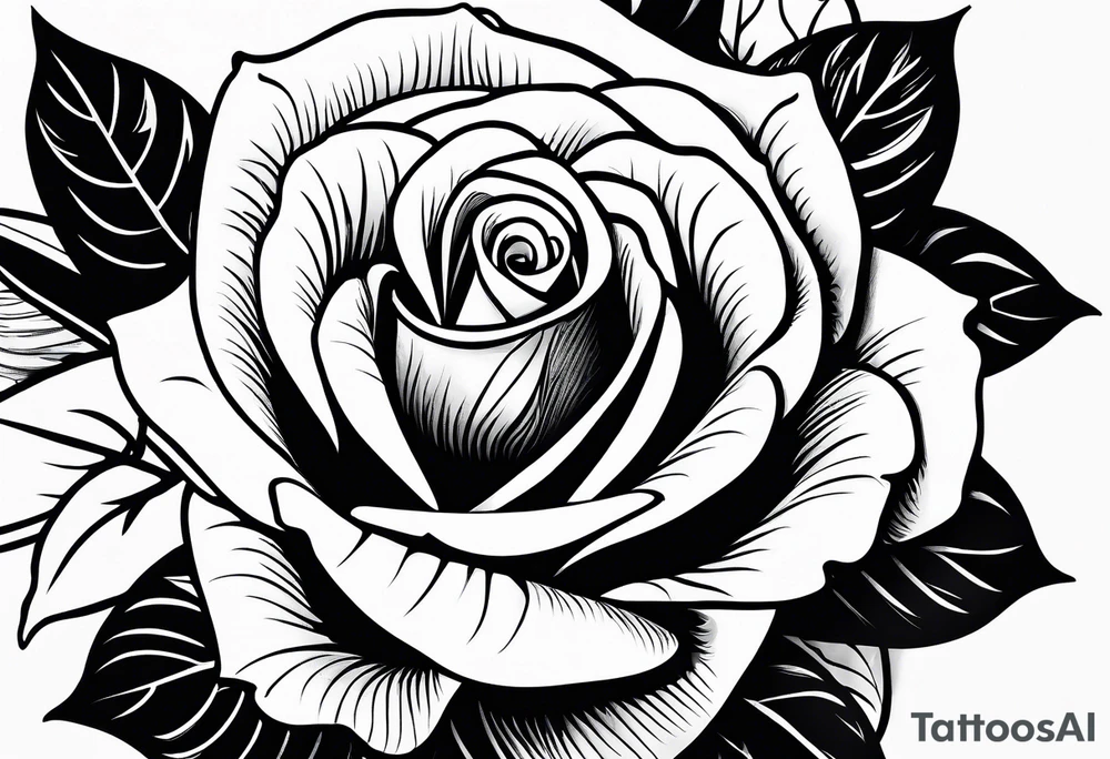 Flower rose with map of world tattoo idea